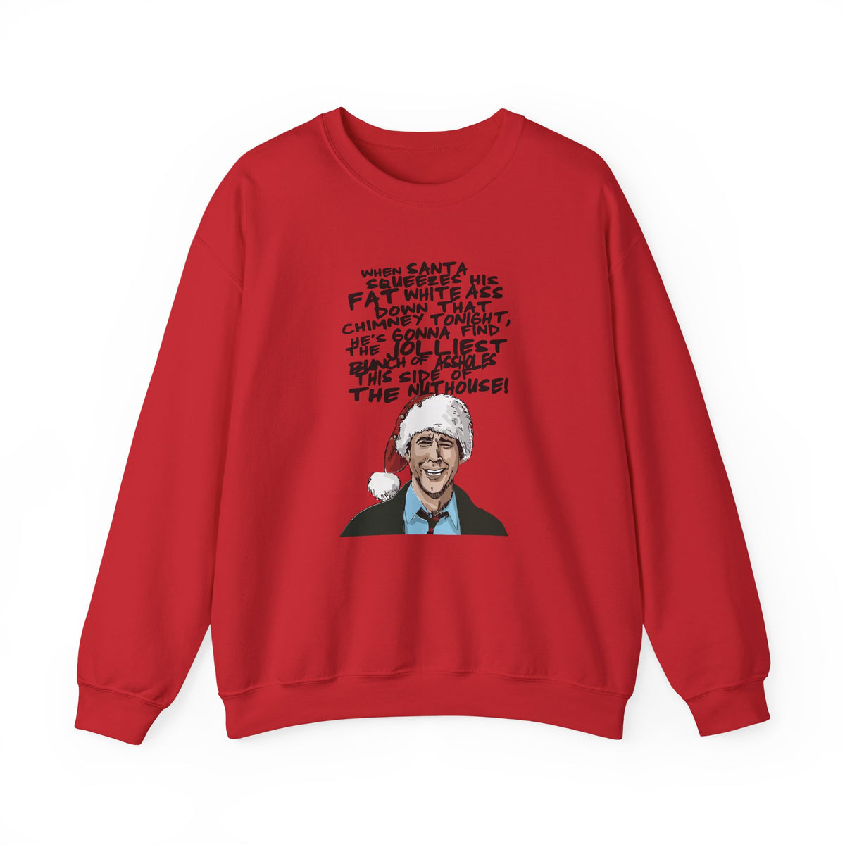 light pink sweatshirt with christmas vacation movie quote design