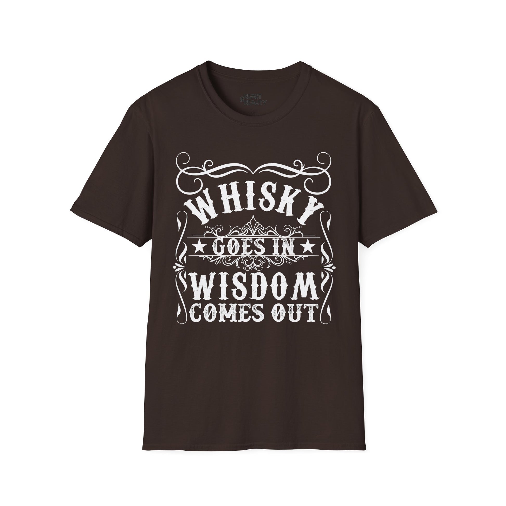 whisky goes in wisdom comes out t-shirt t-shirt fifth colour product image