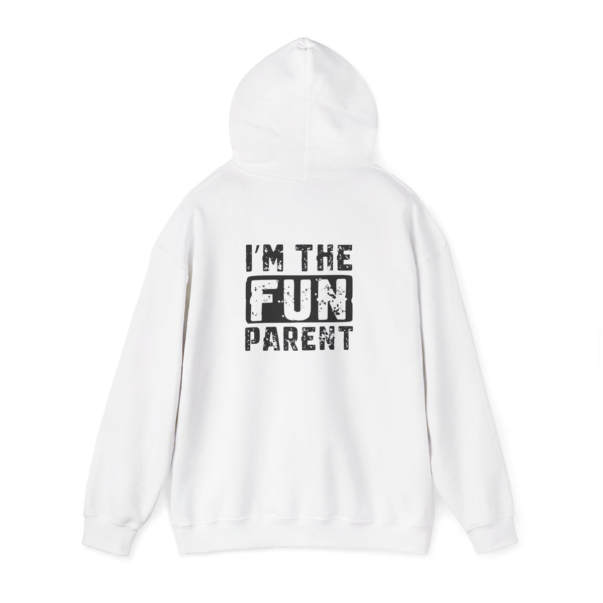 sport grey hoodie with i'm the fun parent funny family slogan design