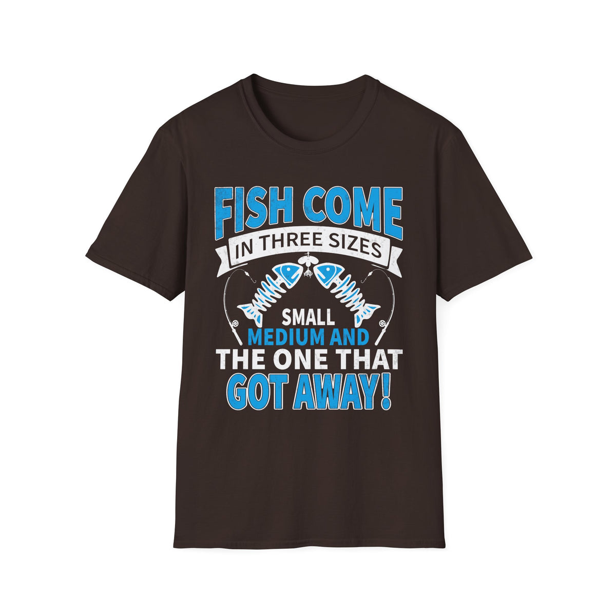 royal blue t-shirt with funny angler saying fishing gift design