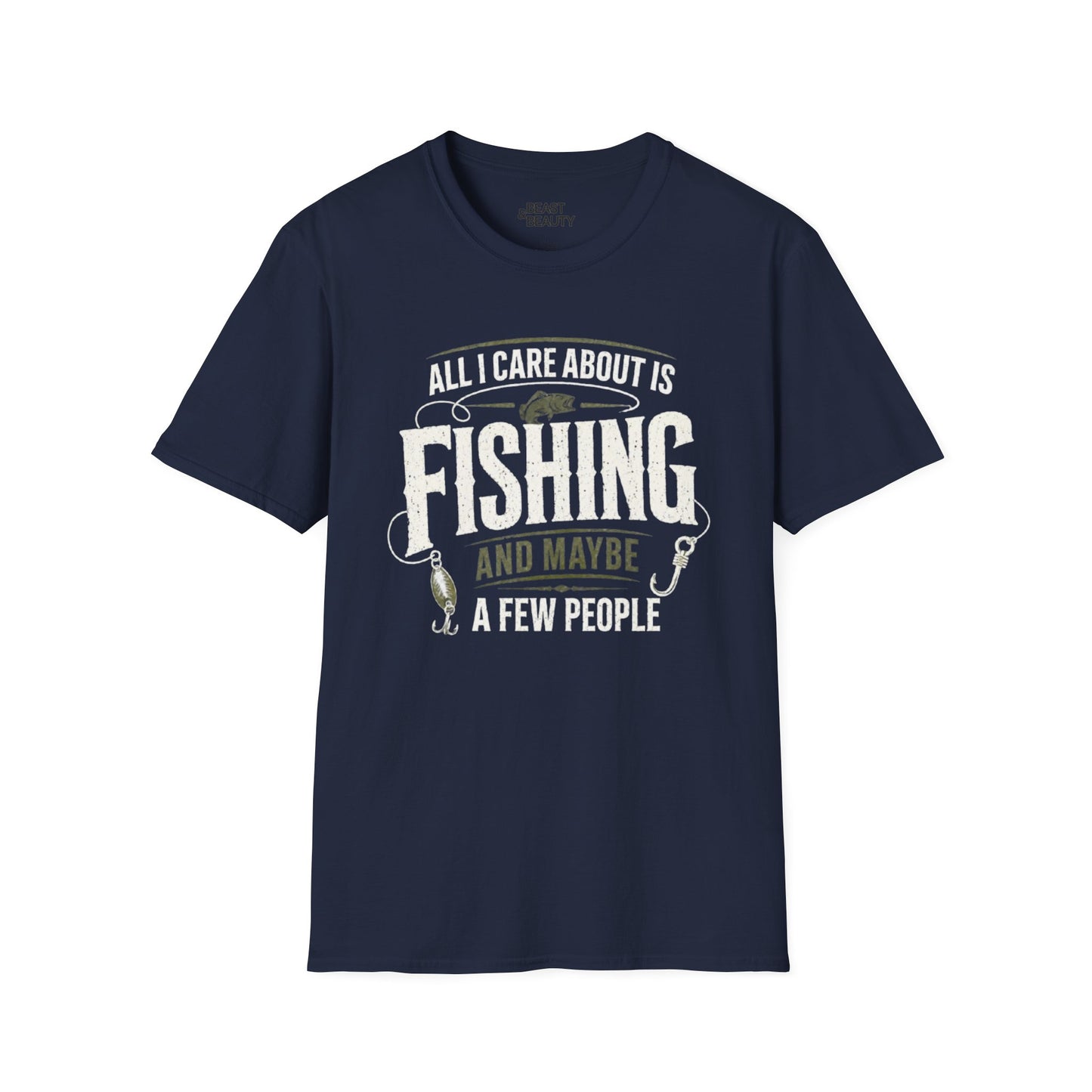 black t-shirt with fishing humour slogan gift for dad or angler
