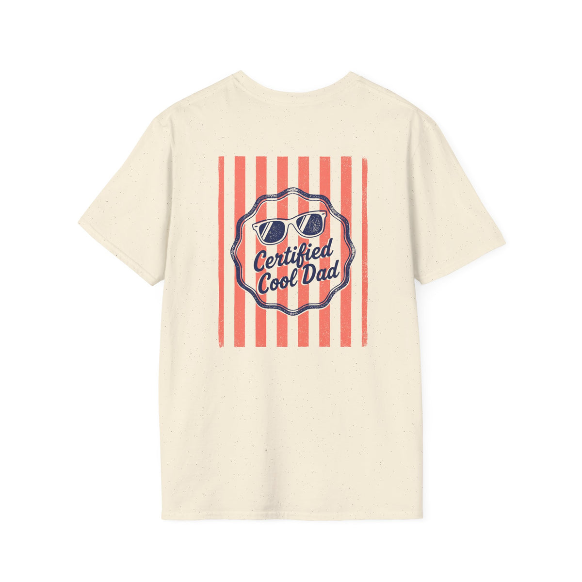 sport grey t-shirt with certified cool dad retro slogan design