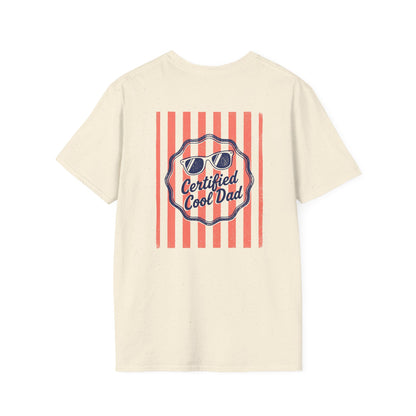sport grey t-shirt with certified cool dad retro slogan design