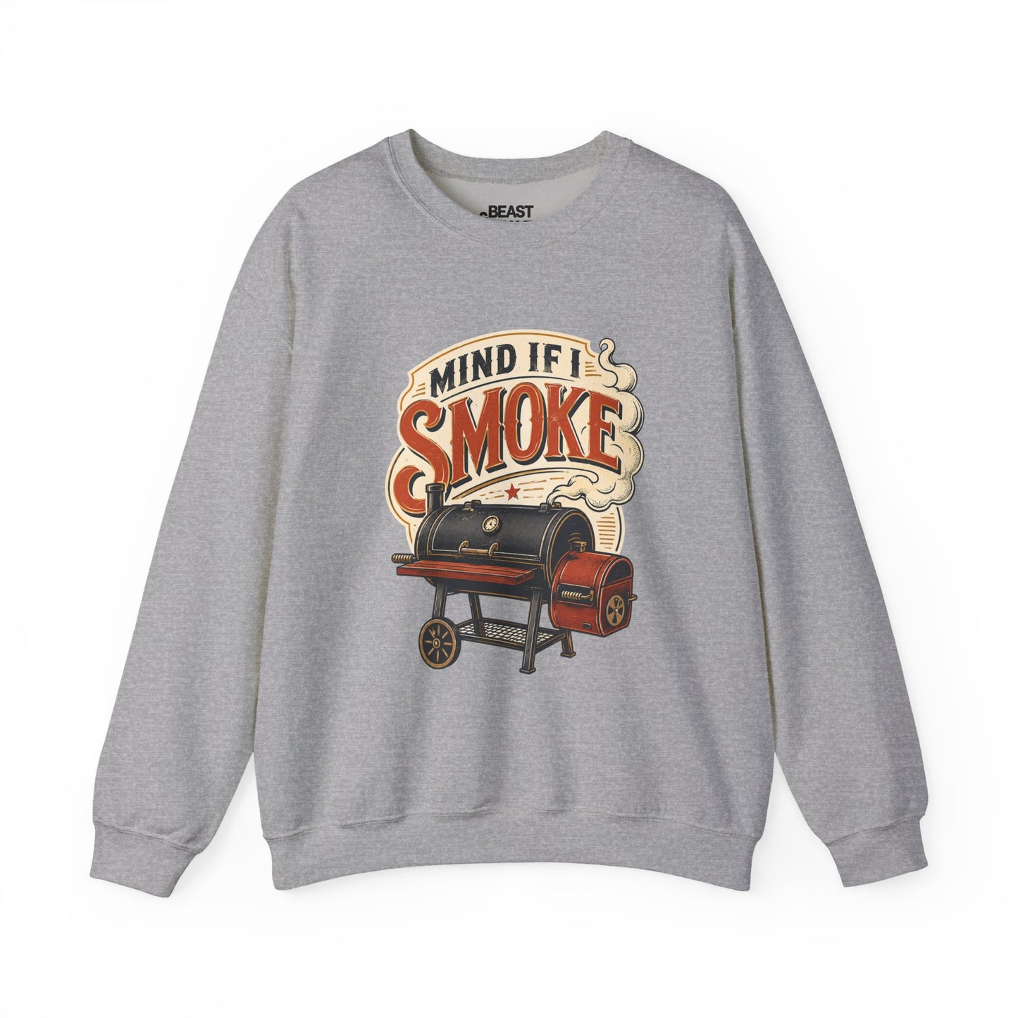 white sweatshirt with mind if i smoke bbq smoker design for dad gift