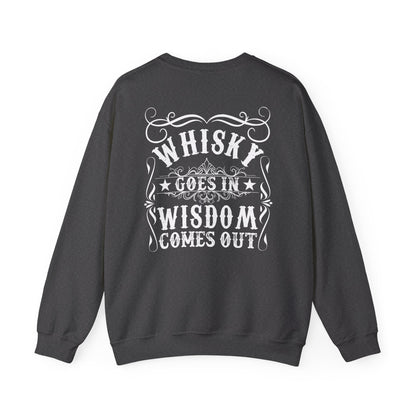 whiskey goes in wisdom comes out sweatshirt sweatshirt third colour product image