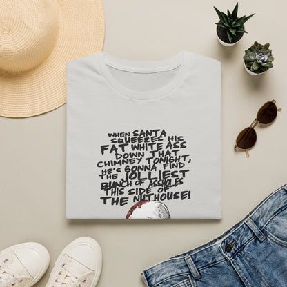 royal blue t-shirt with funny Christmas Vacation Griswold parody print
