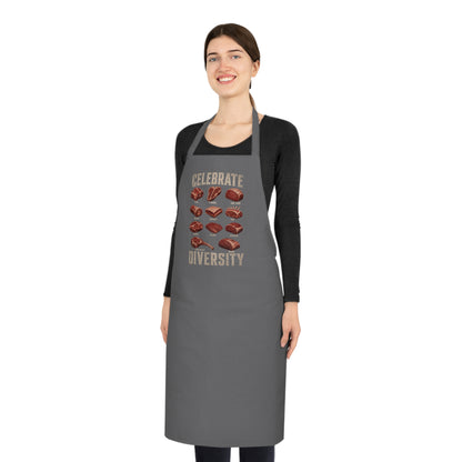 celebrate diversity bbq meat cuts apron clothing eighth colour product image