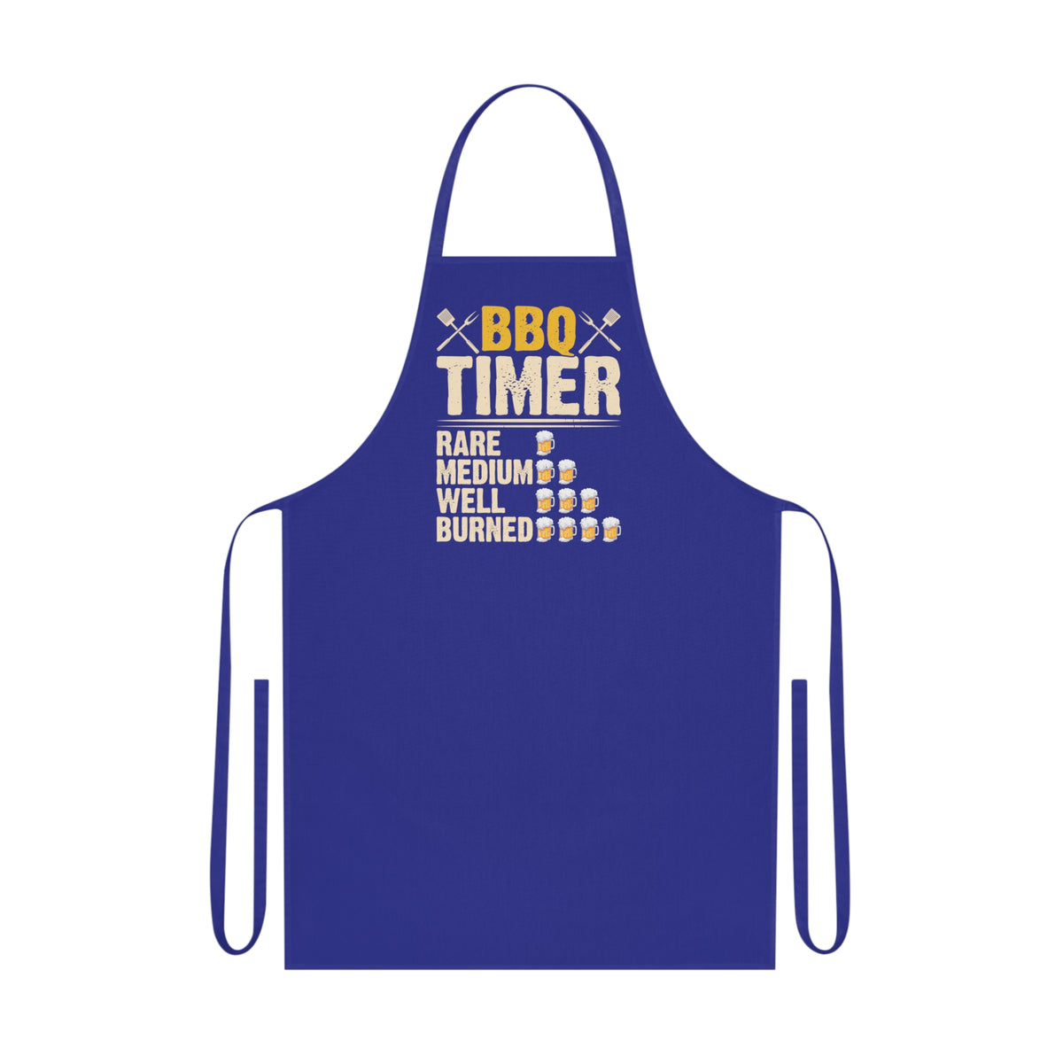 black bbq timer grilling apron with bbq timer graphic for dads and grill masters