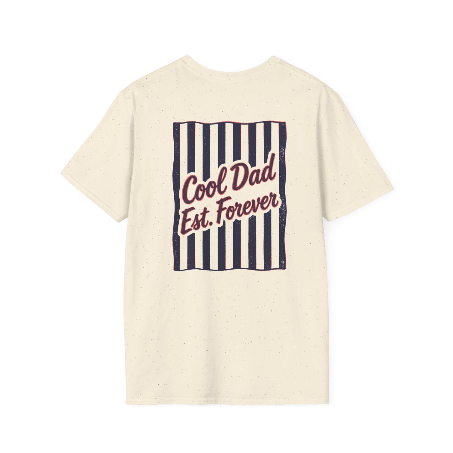 light blue vintage t-shirt with cool dad est forever slogan design for dad gift
