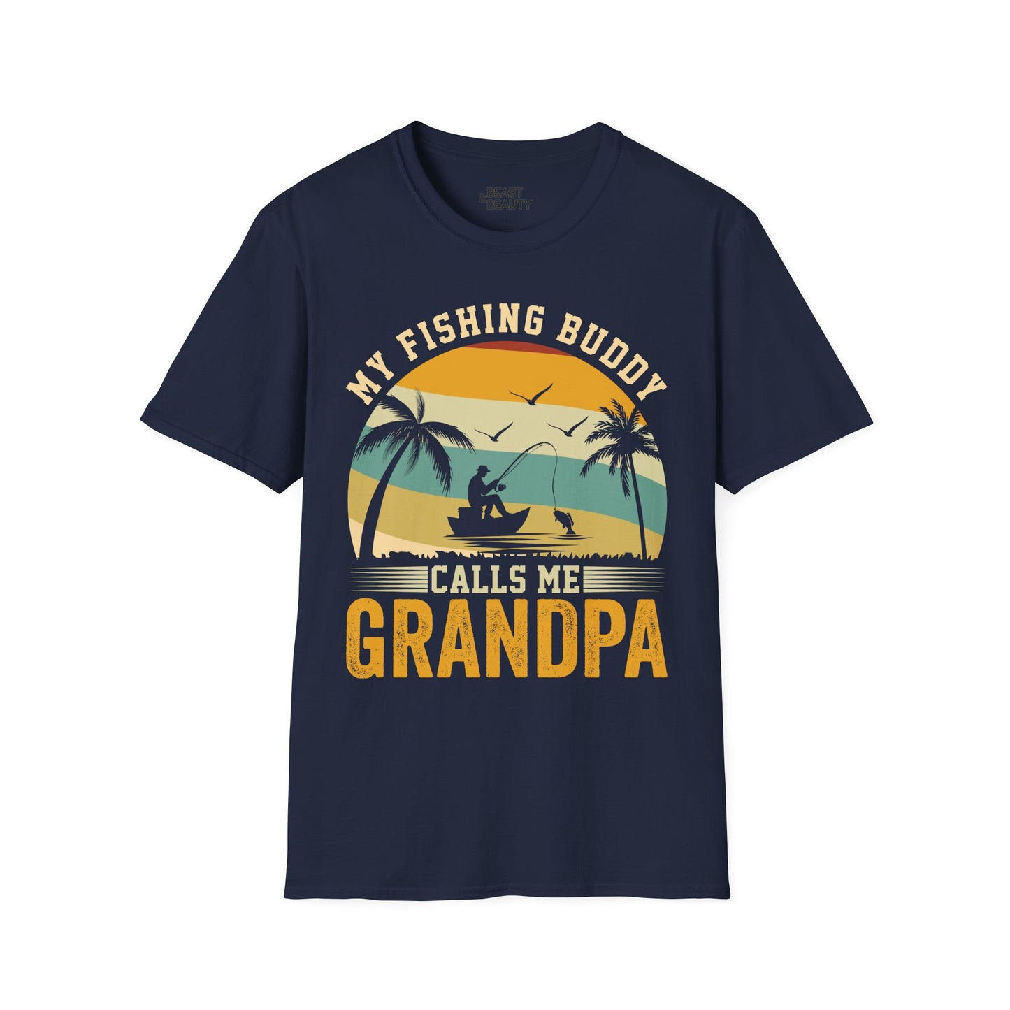 my fishing buddy calls me grandpa t-shirt t-shirt front product image