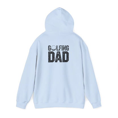 sand hoodie with golfing dad golf enthusiast print