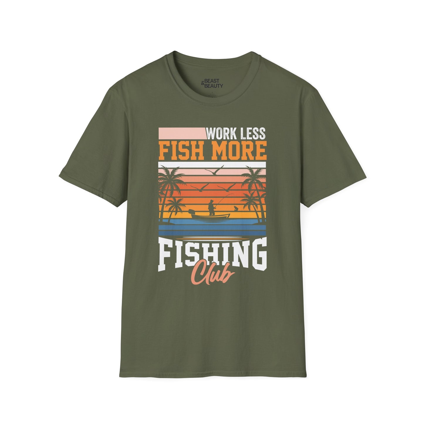 work less fish more fishing club t-shirt t-shirt second colour product image