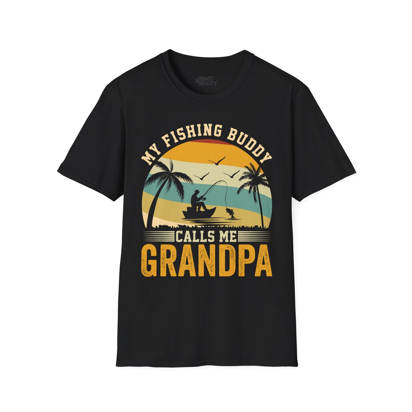 my fishing buddy calls me grandpa t-shirt t-shirt alternate colour product image