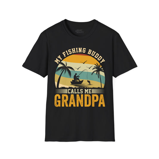my fishing buddy calls me grandpa t-shirt t-shirt alternate colour product image