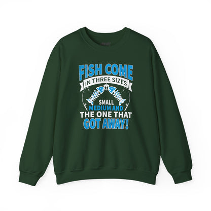 black sweatshirt with fish come in three sizes funny fishing gift design