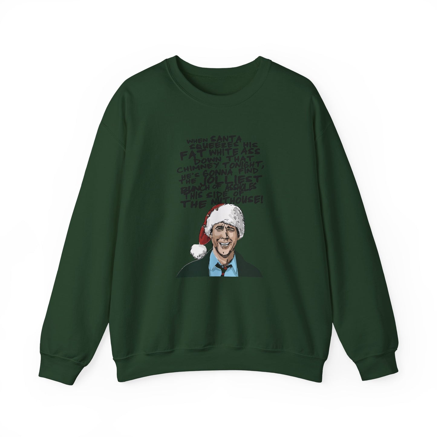 sport grey sweatshirt with griswold rant christmas graphic