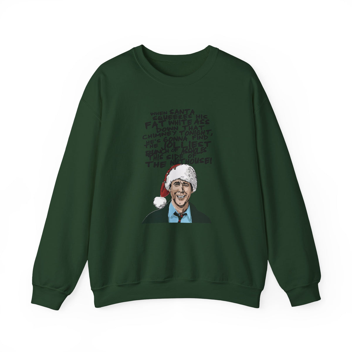 sport grey sweatshirt with griswold rant christmas graphic