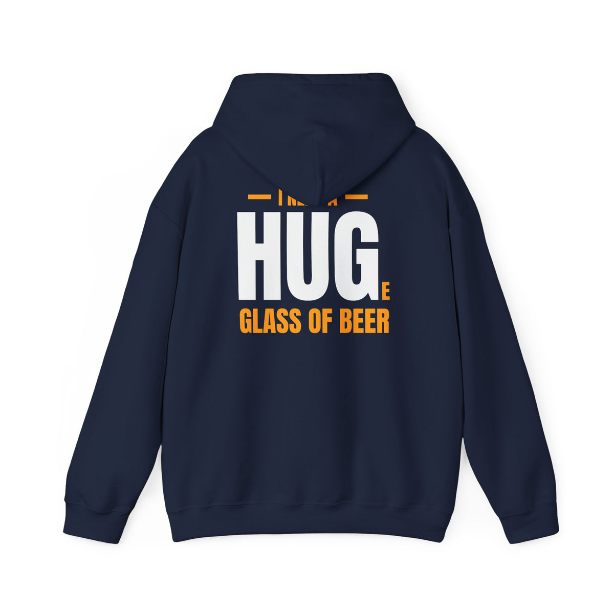 maroon hoodie with i need a huge glass of beer pub humour print gift for him