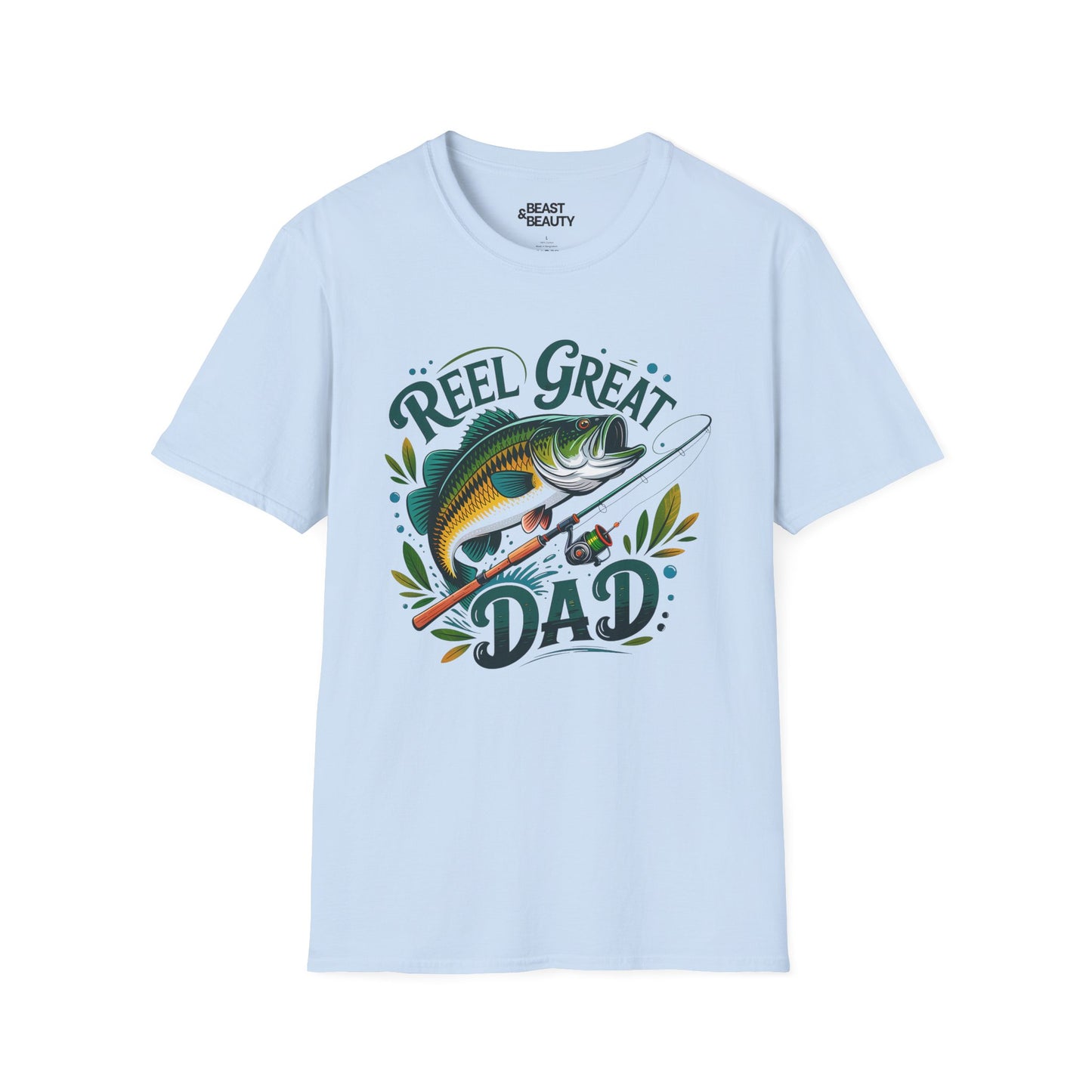 reel great dad father's day fishing t-shirt t-shirt third colour product image
