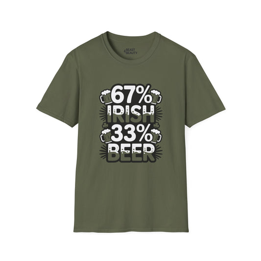 67% Irish 33% Beer Dad T-Shirt t-shirt product image 2 from Beast and Beauty
