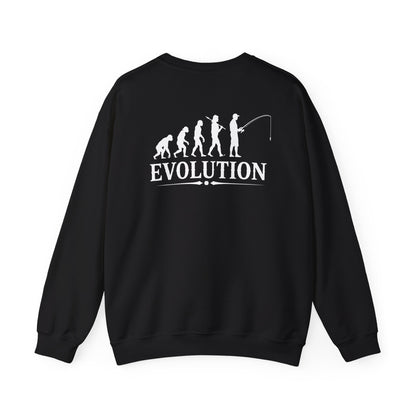 red sweatshirt with fishing evolution humorous angler print