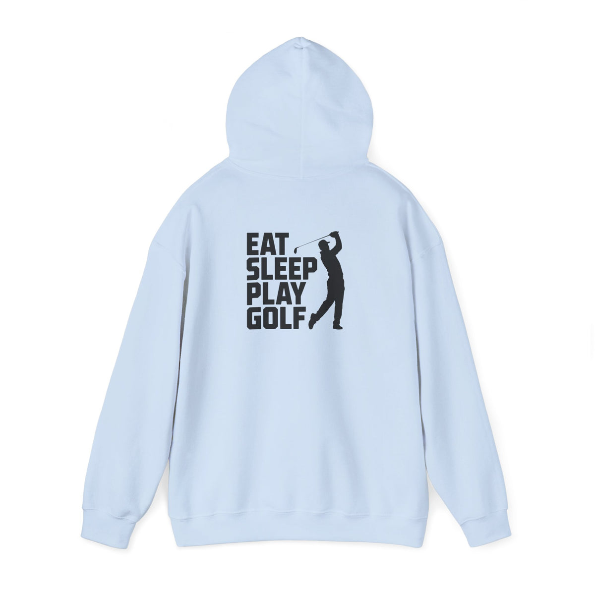 sand hoodie with eat sleep play golf slogan print
