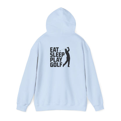 sand hoodie with eat sleep play golf slogan print