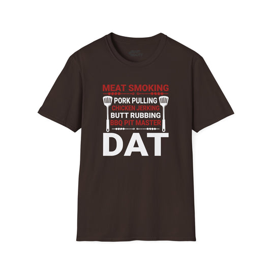 meat smoking pork pulling bbq pit master dad t-shirt t-shirt alternate colour product image