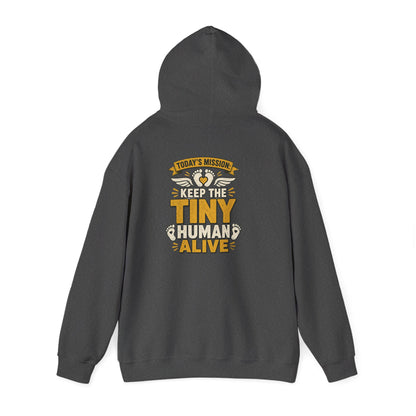 today's mission keep the tiny human alive hoodie hoodie alternate colour product image
