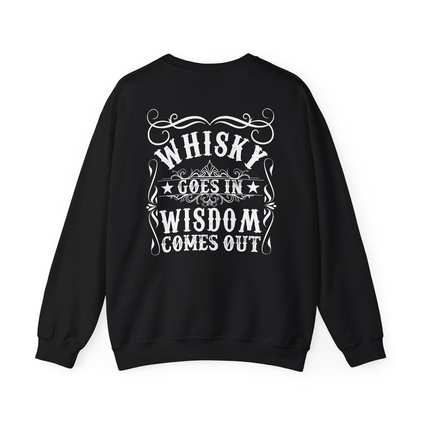 whiskey goes in wisdom comes out sweatshirt sweatshirt alternate colour product image