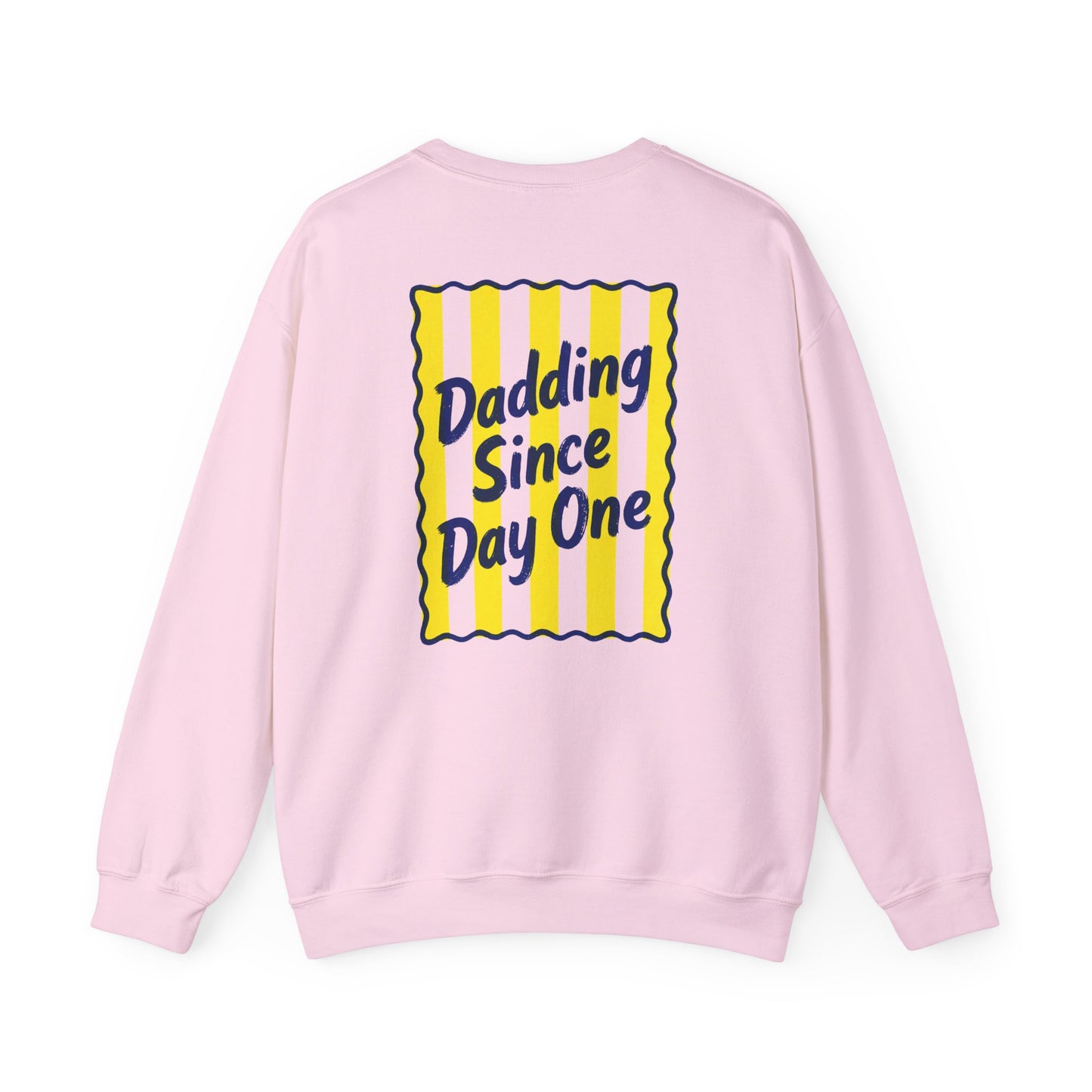 sport grey sweatshirt with dadding since day one funny dad slogan print