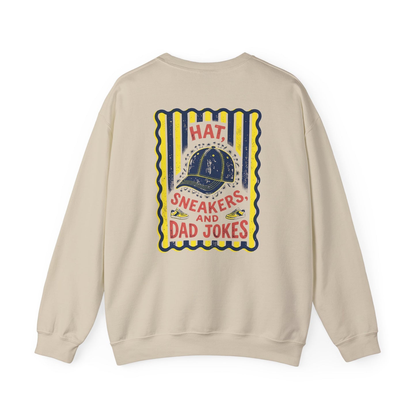 sand sweatshirt with dad jokes lifestyle slogan design for Father's Day gift