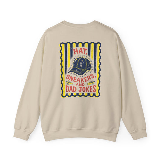 sand sweatshirt with dad jokes lifestyle slogan design for Father's Day gift