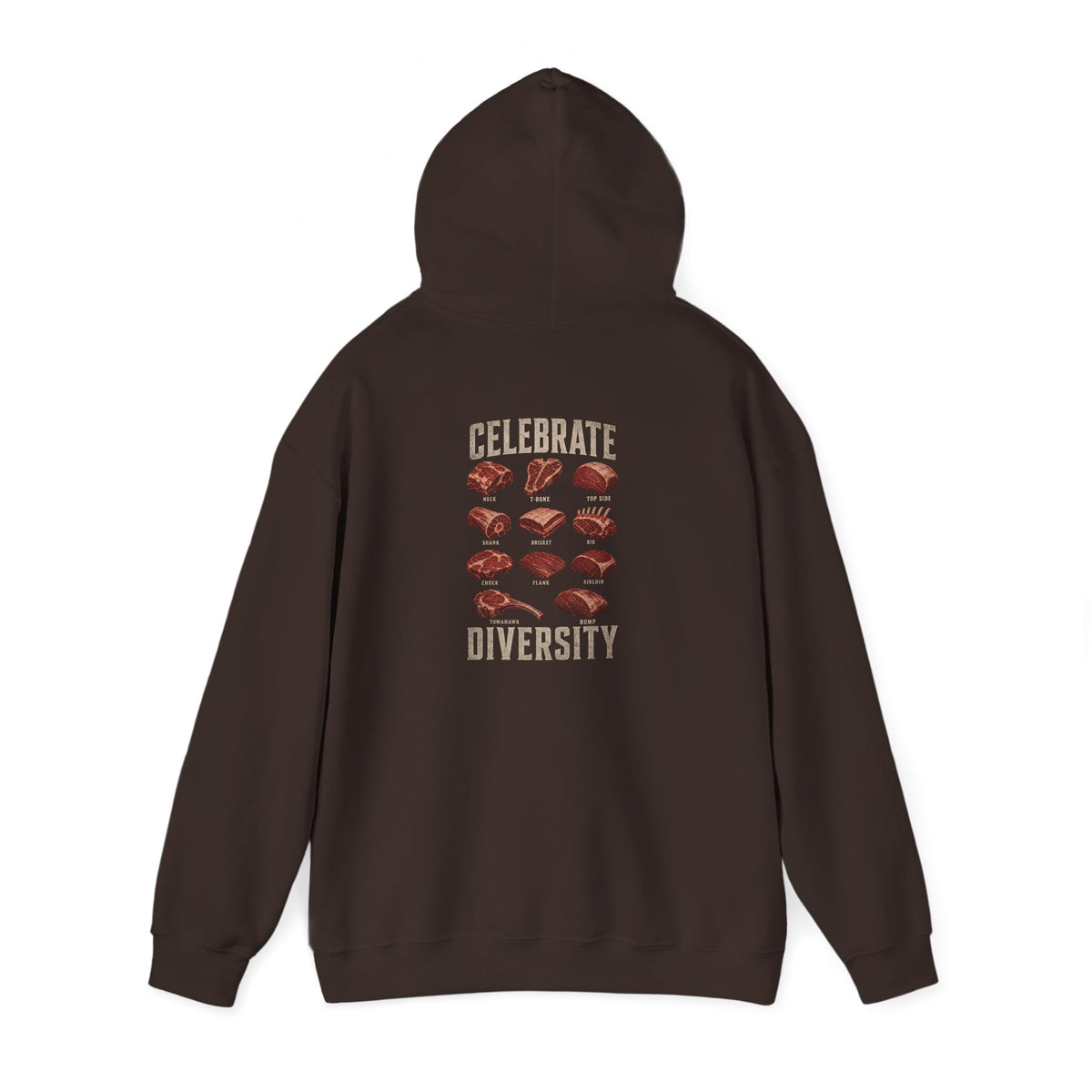 navy hoodie with celebrate diversity bbq graphic for cookout lovers