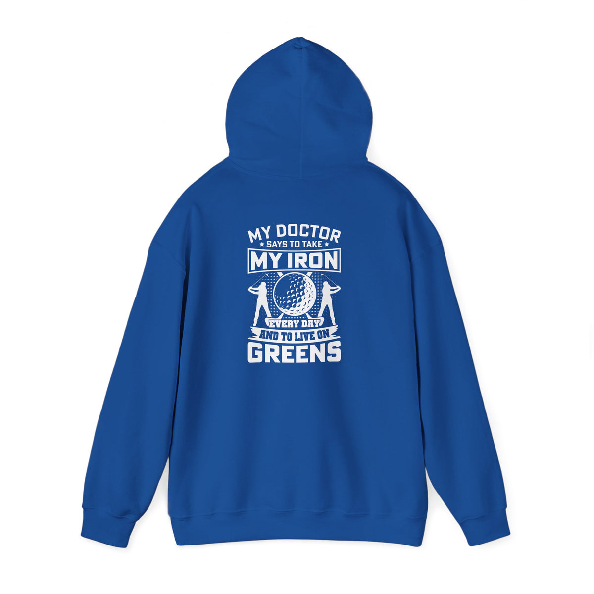 maroon hoodie with funny golf slogan print