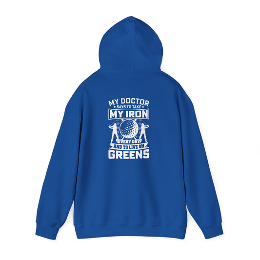 my doctor says to take my iron and live on greens hoodie hoodie alternate colour product image