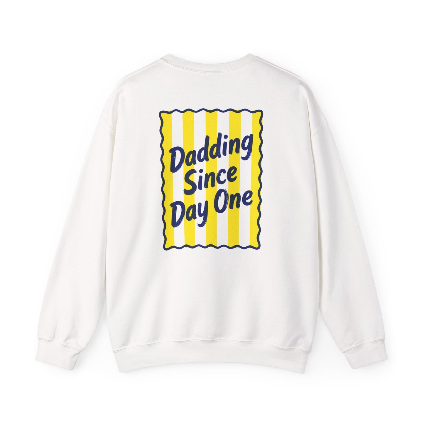 sand sweatshirt with dadding since day one retro fatherhood design