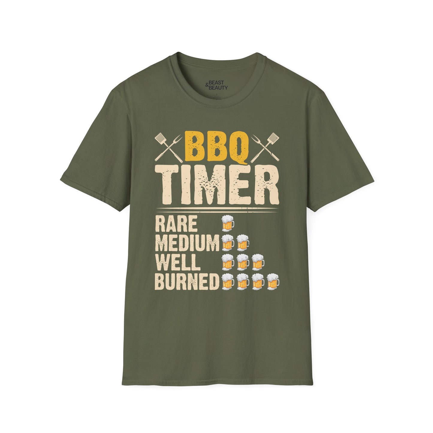 BBQ Timer Funny Grilling Dad T-Shirt t-shirt product image 4 from Beast and Beauty