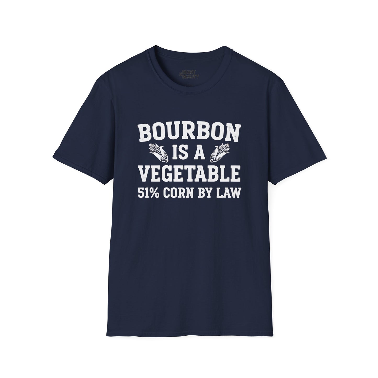 military green t-shirt with bourbon is a vegetable novelty bourbon gift design