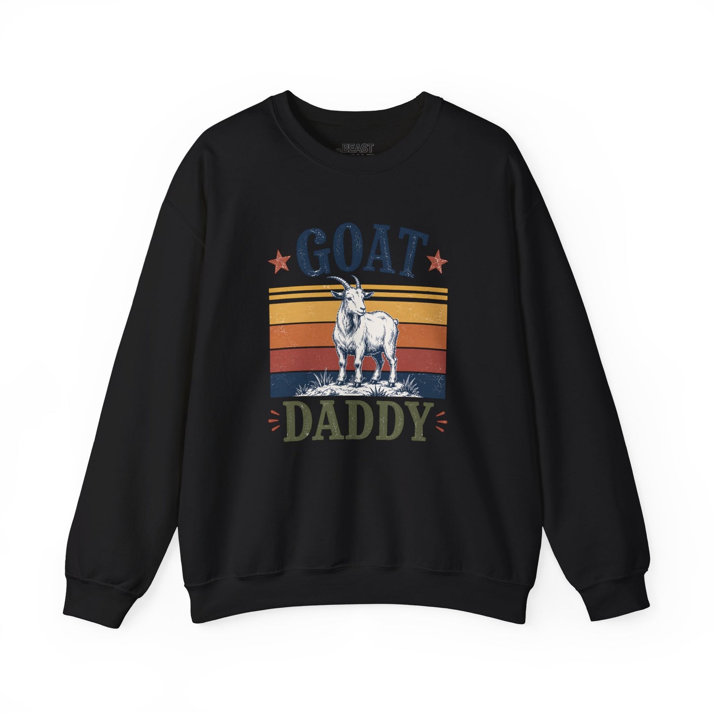sand sweatshirt with GOAT Daddy funny dad graphic design gift idea