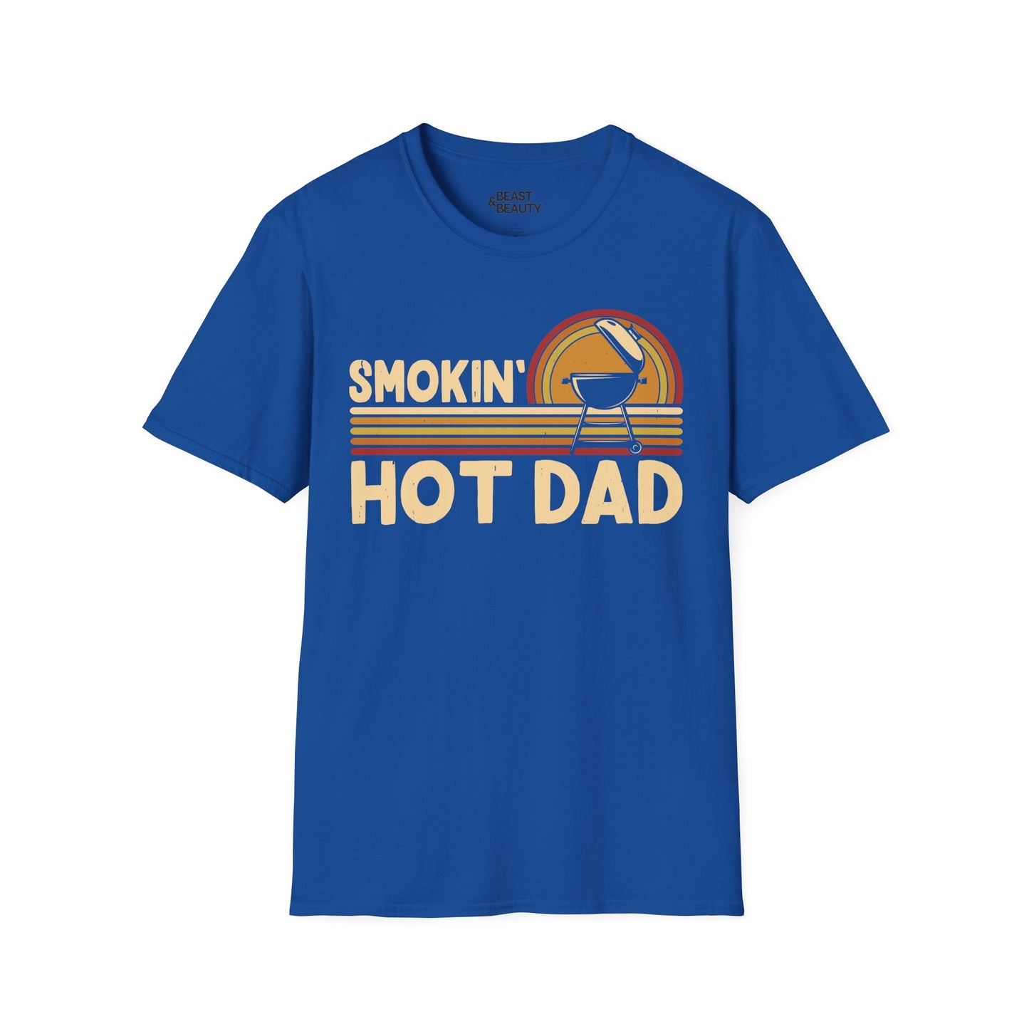 smokin' hot dad bbq father's day t-shirt t-shirt fourth colour product image