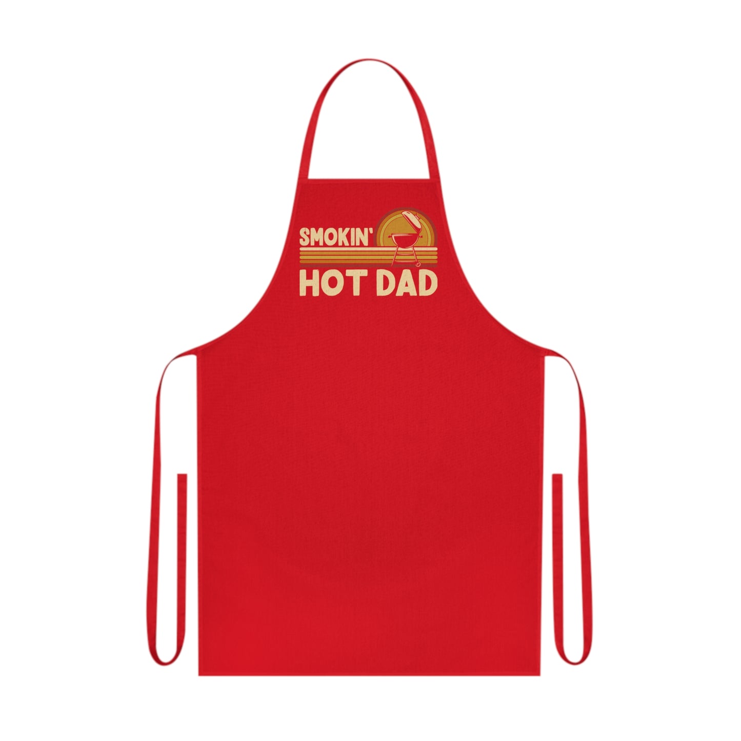 smokin' hot dad bbq apron clothing alternate colour product image