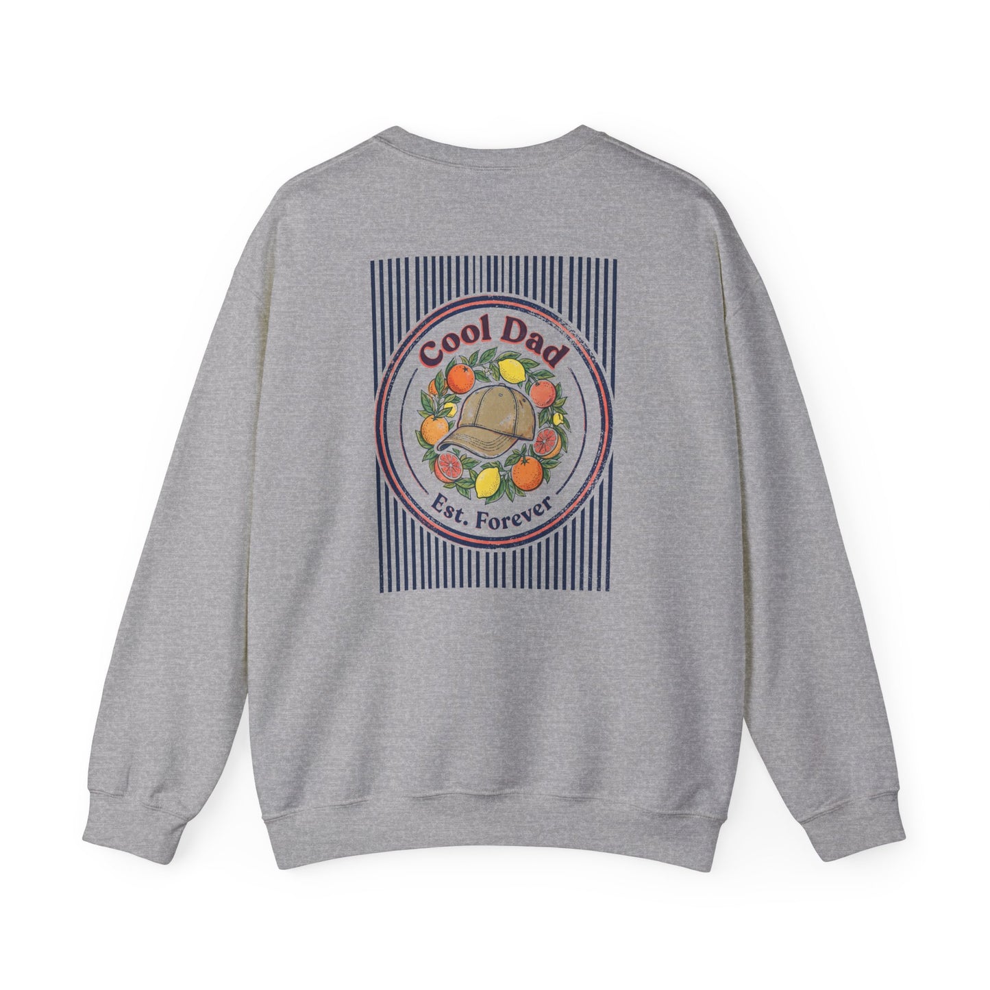 sand sweatshirt with cool dad est forever vintage slogan print for fathers day