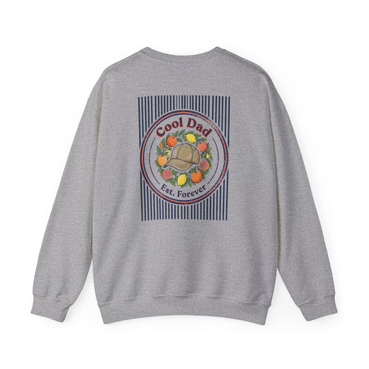 sand sweatshirt with cool dad est forever vintage slogan print for fathers day