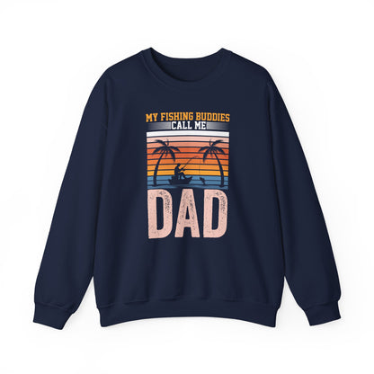 forest green sweatshirt with fishing dad funny gift design