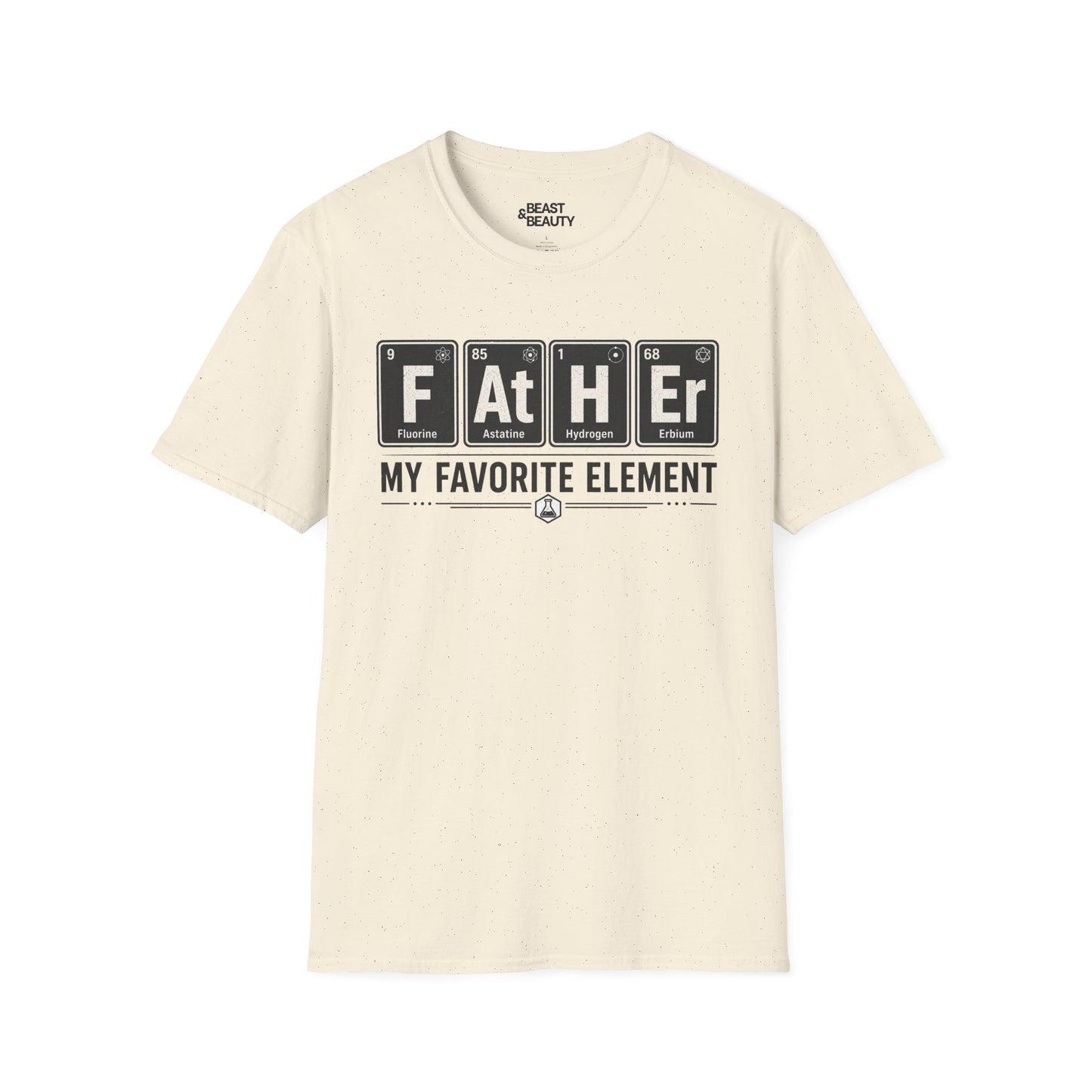 white t-shirt with father my favorite element dad design funny gift