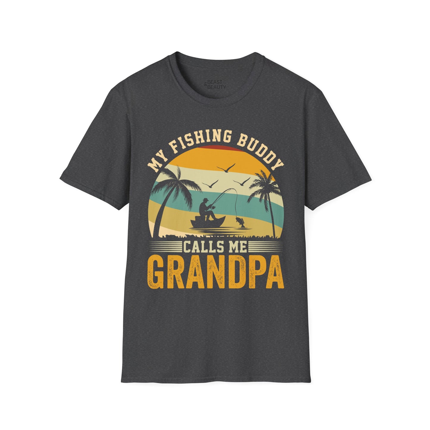 my fishing buddy calls me grandpa t-shirt t-shirt fourth colour product image