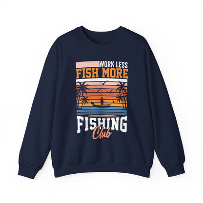 forest green sweatshirt with fishing club design detail