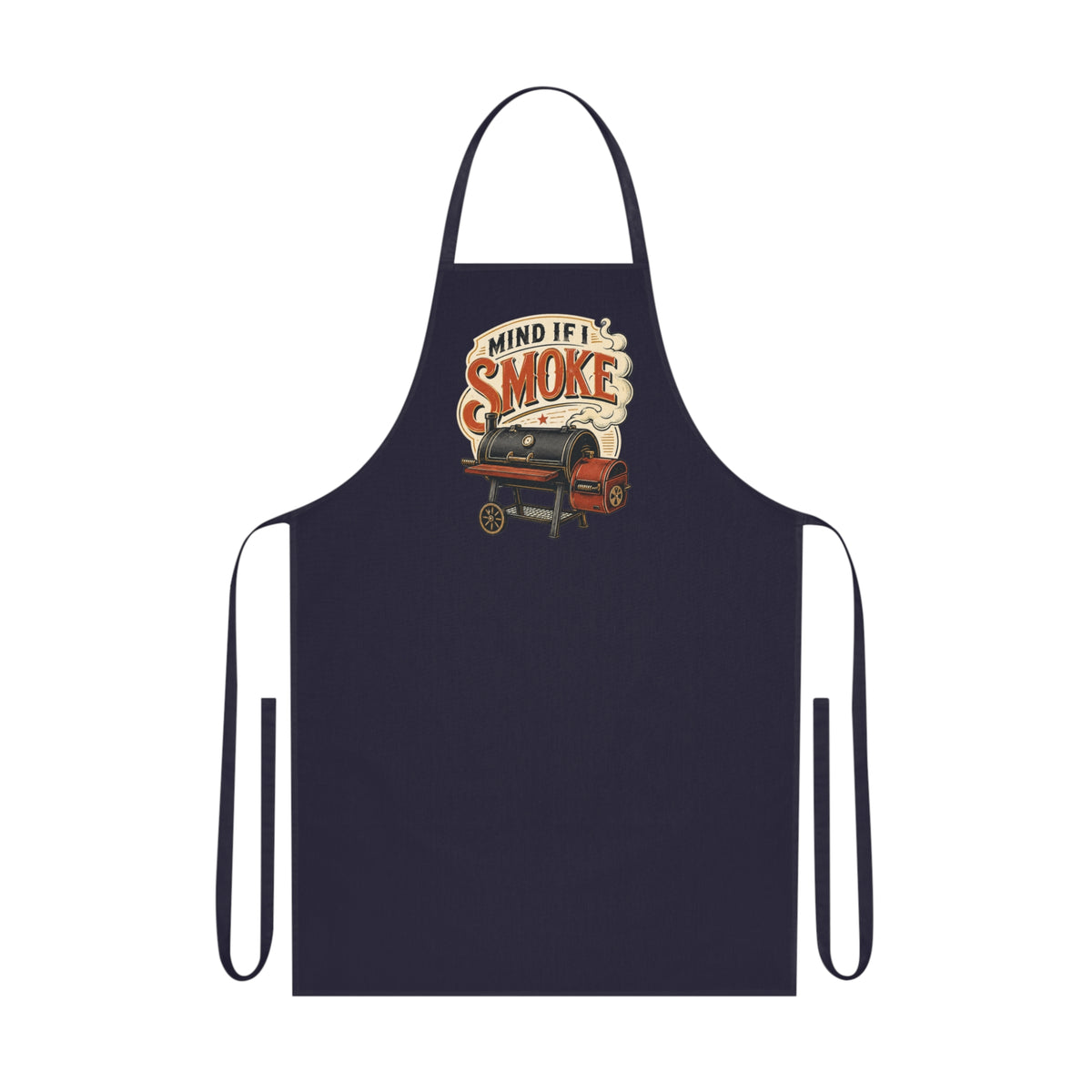 red apron with grill master design