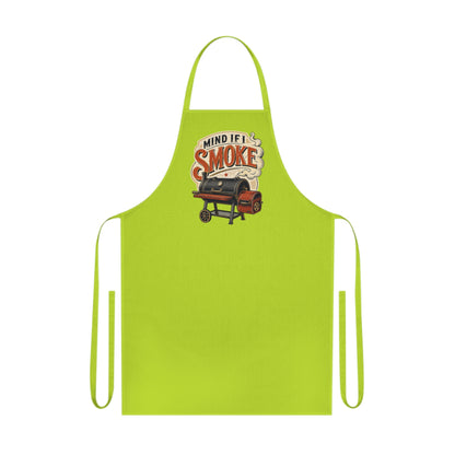 black apron with mind if i smoke bbq slogan for grill masters